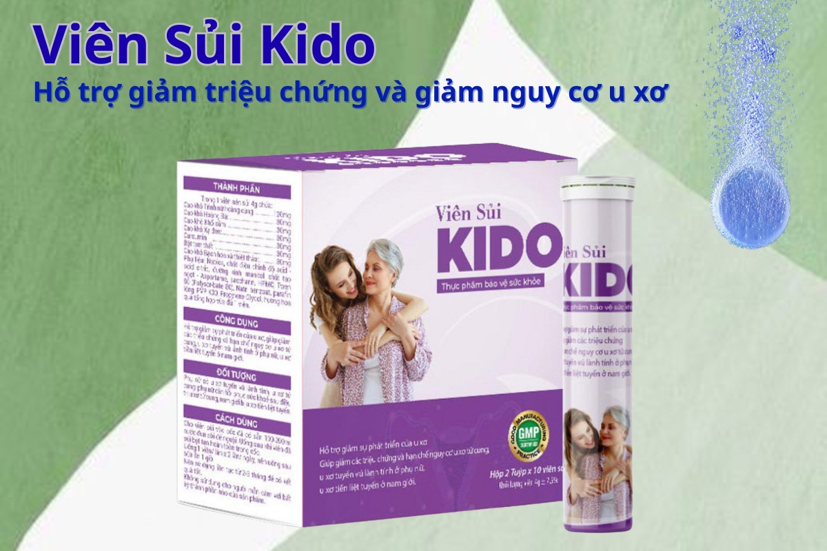 Viên Sủi Kido 8 Viên Sủi Kido hỗ trợ giảm triệu chứng và giảm nguy cơ u xơ