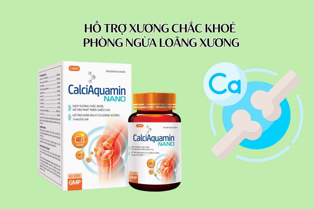 Calci Aquamin Nano 7 Calci Aquamin Nano hỗ trợ xương chắc khỏe