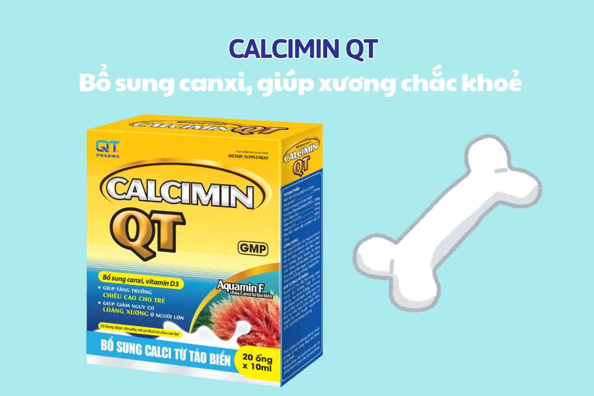 Calcimin QT 9 Calcimin QT bổ sung canxi, giúp xương chắc khỏe