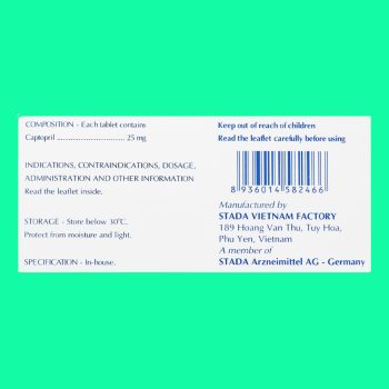 Captopril Stada 25mg