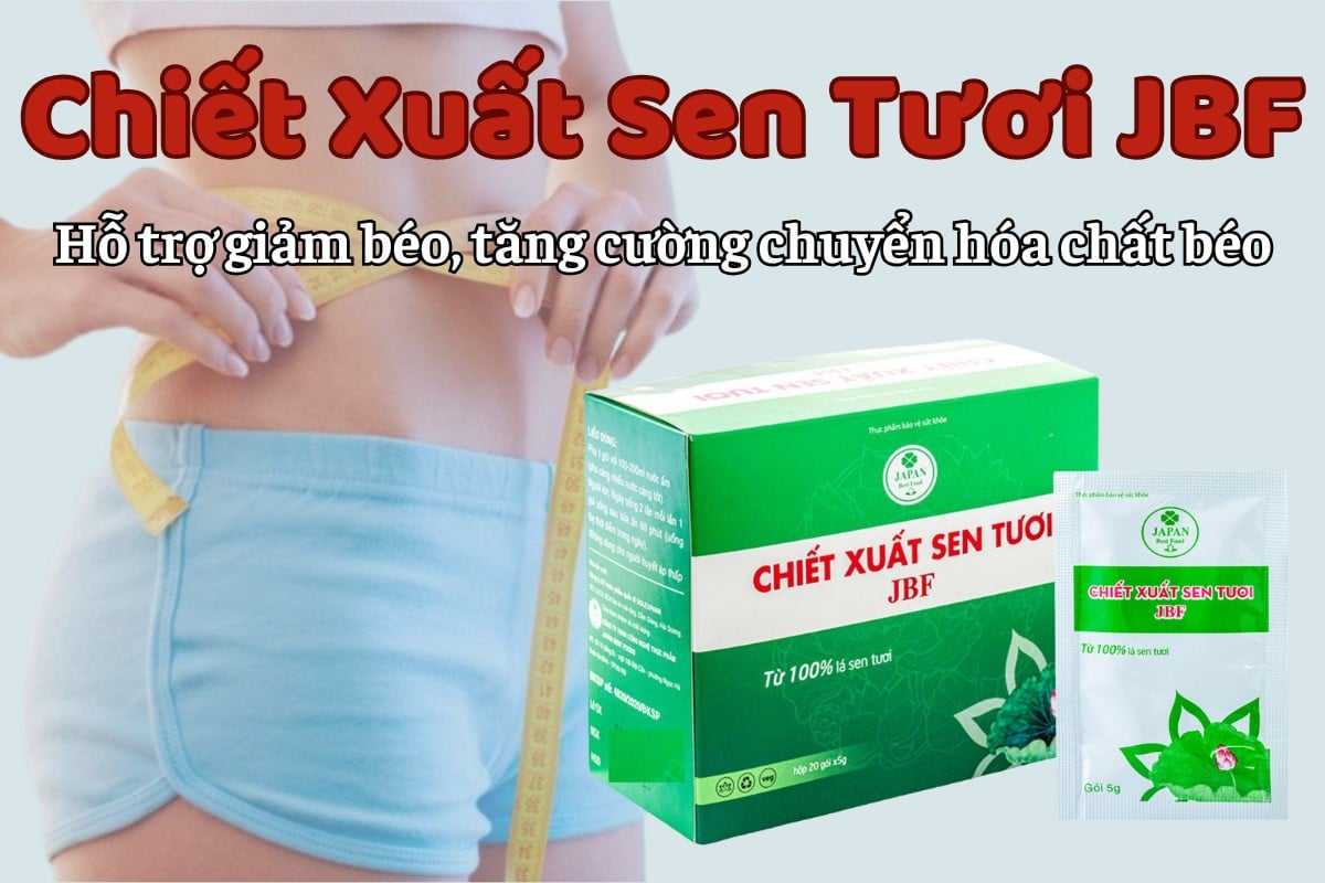 Chiết Xuất Sen Tươi JBF hỗ trợ giảm béo, tăng cường chuyển hóa chất béo