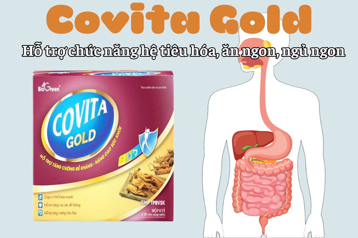 Covita Gold 6 Covita Gold hỗ trợ chức năng hệ tiêu hóa