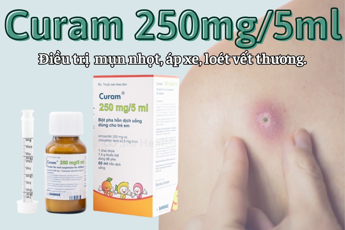 Curam 250mg/5ml 11 Curam 250mg/5ml điệu trị trường hợp mụn nhọt, áp xe hay loét vết thương