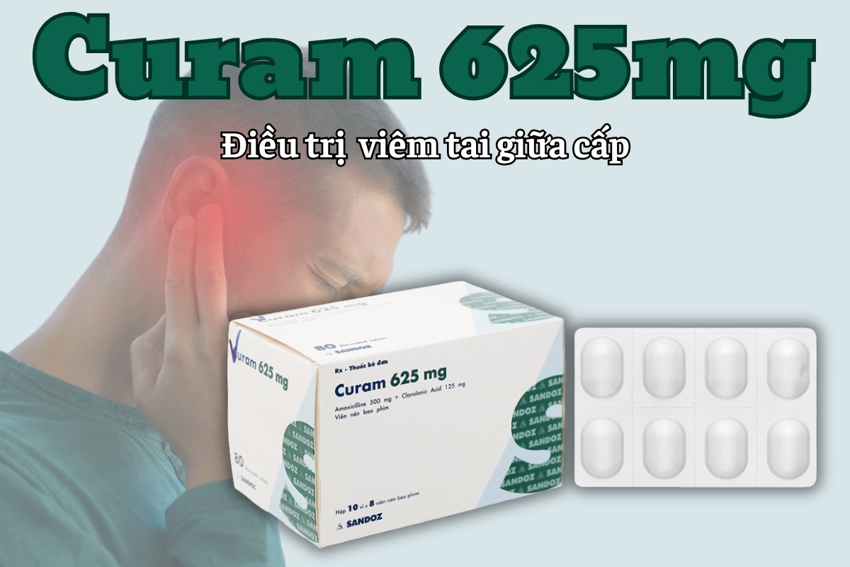 Curam 625mg 9 Curam 625mg điều trị viêm tai giữa cấp