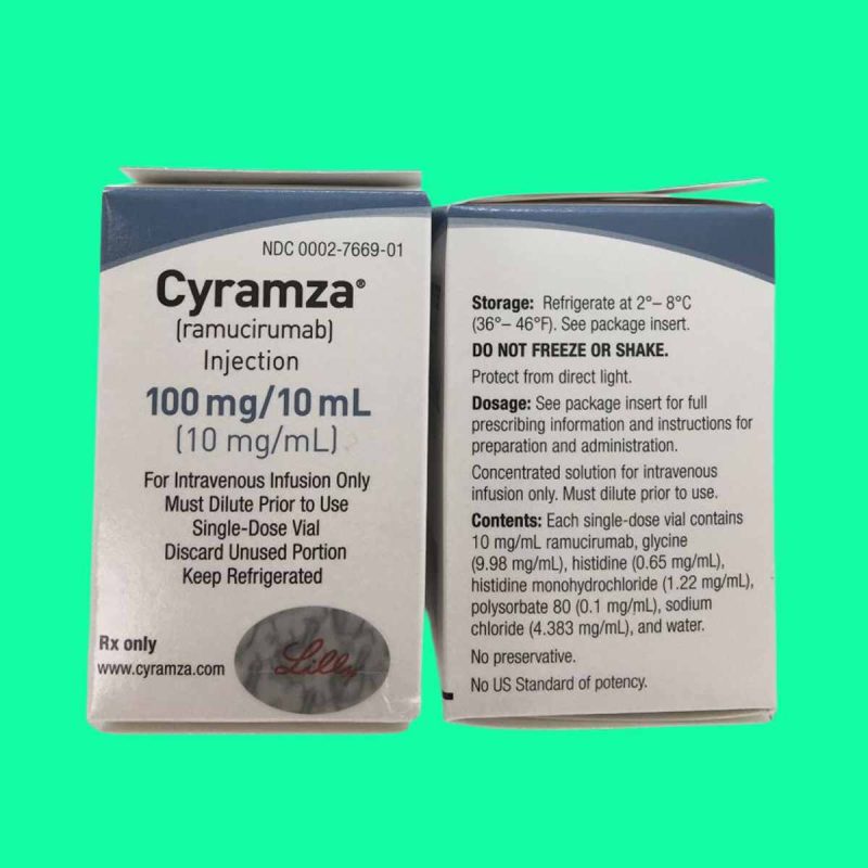 Cyramza Rash Thuốc Cyramza 100mg/10ml điều trị ung thư dạ dày, ung thư trực tràng