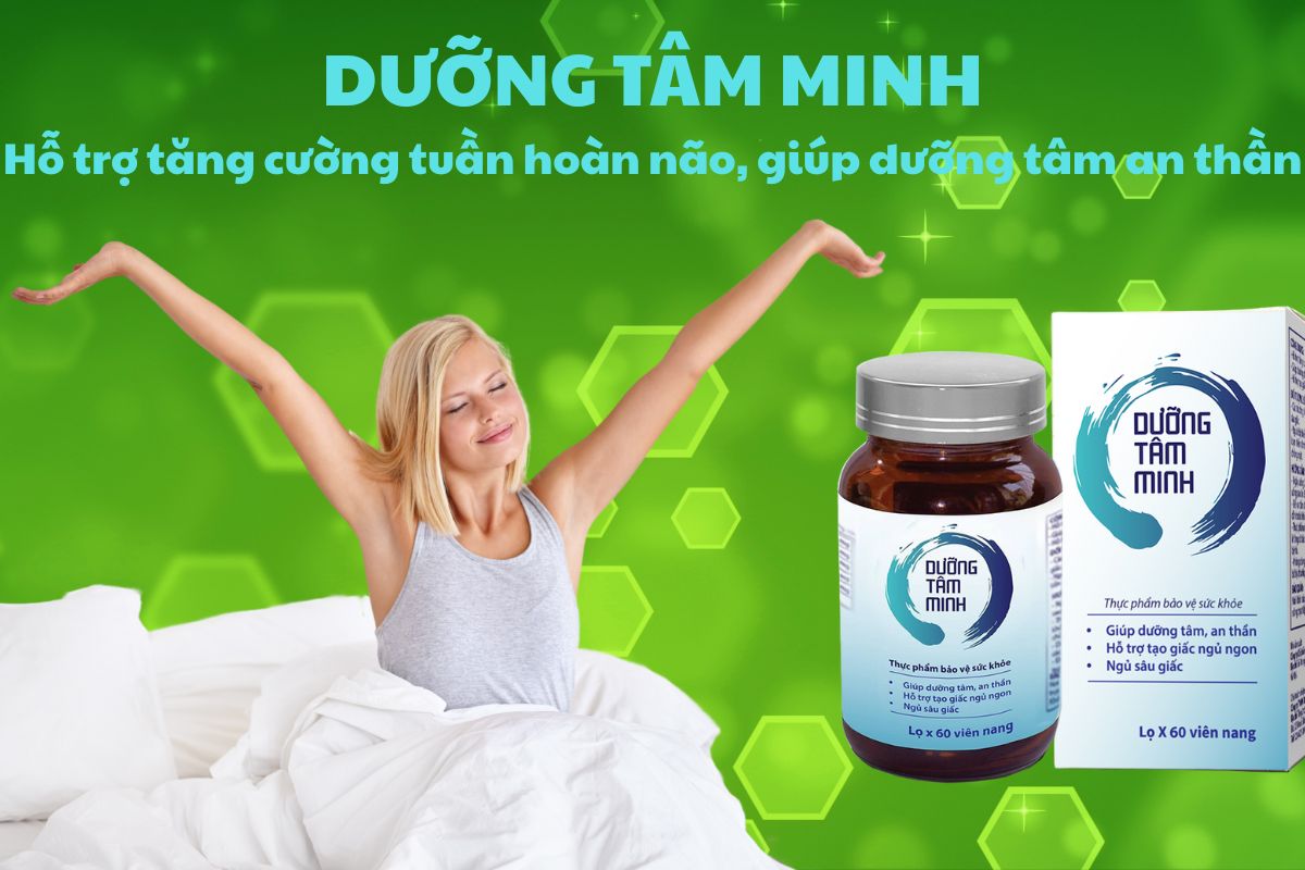 Dưỡng Tâm Minh (lọ) 7 Dưỡng Tâm Minh có tác dụng hỗ trợ an thần, dưỡng tâm, góp phần cải thiện chất lượng giấc ngủ, giúp ngủ ngon và sâu