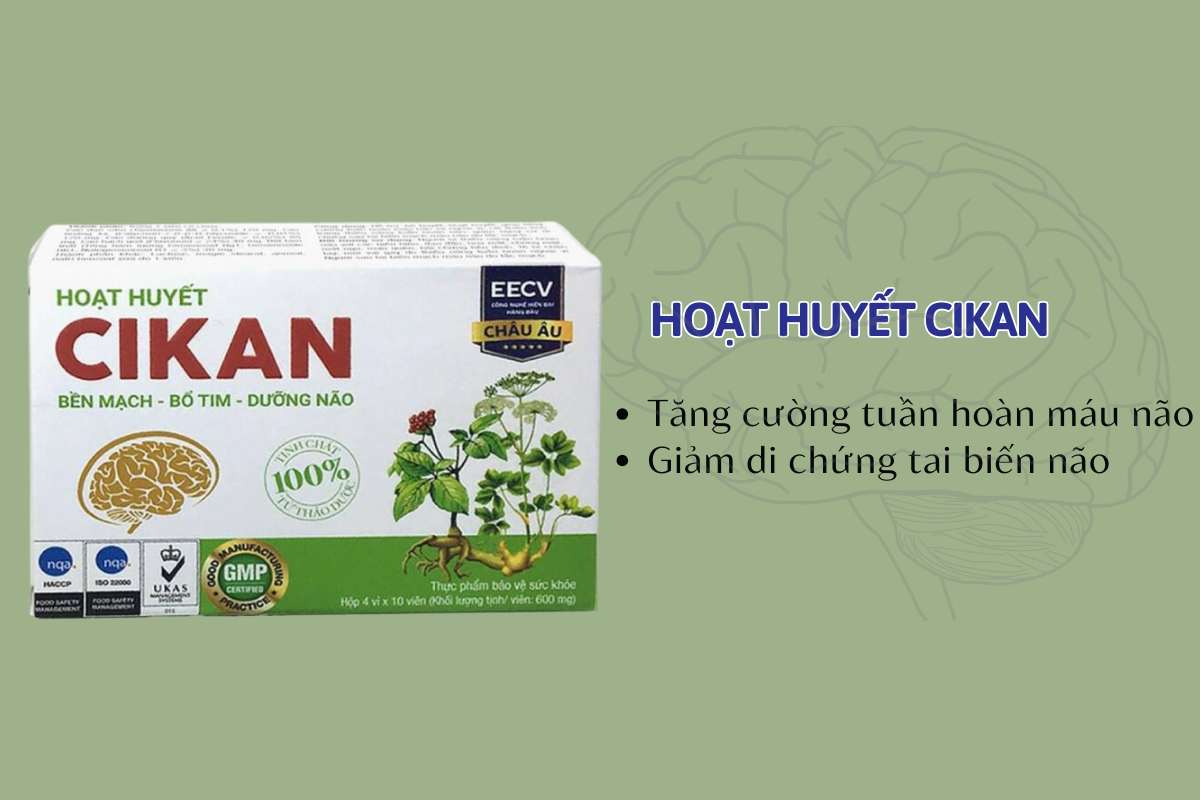 Hoạt huyết Cikan 10 Hoạt huyết Cikan hỗ trợ tăng cường tuần hoàn não