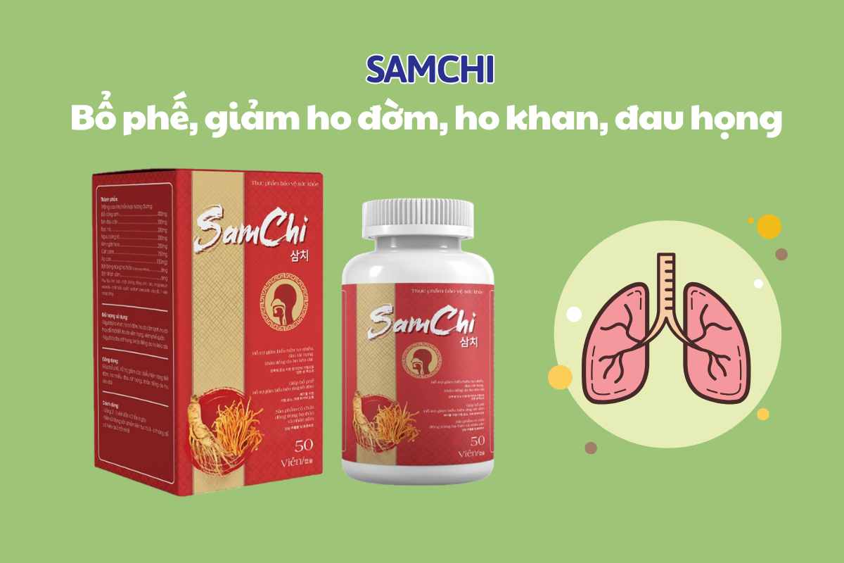 Samchi bổ phế, giảm ho đờm, ho khan, đau họng