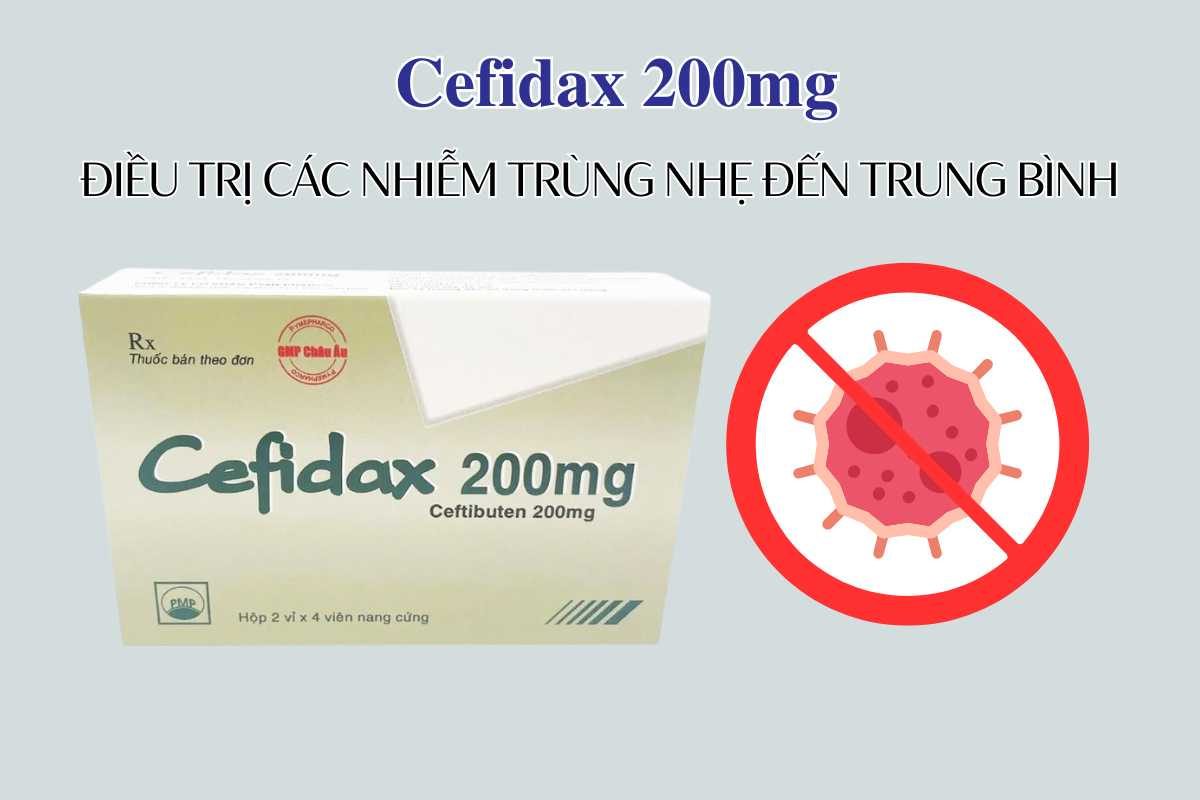 Cefidax 200mg 8 Cefidax 200mg điều trị nhiễm khuẩn