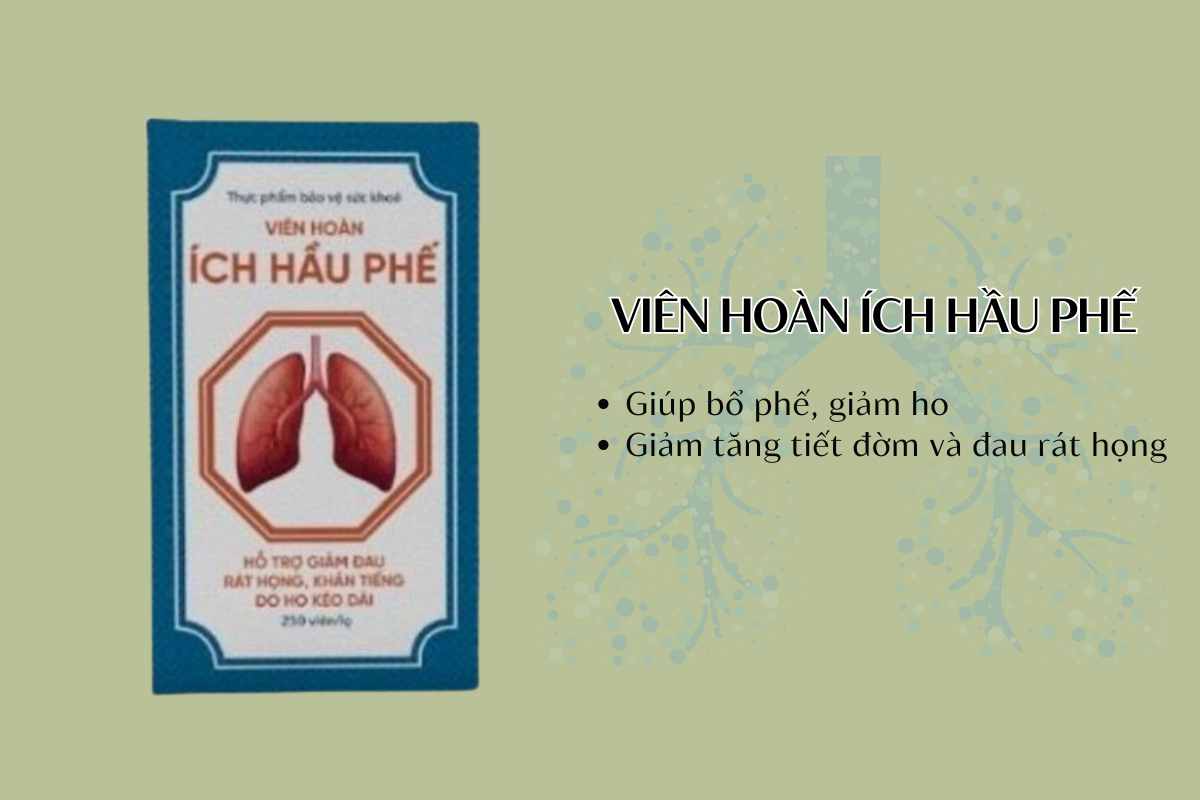Viên hoàn Ích Hầu Phế 6 Viên hoàn Ích Hầu Phế hỗ trợ bổ phế, giảm ho