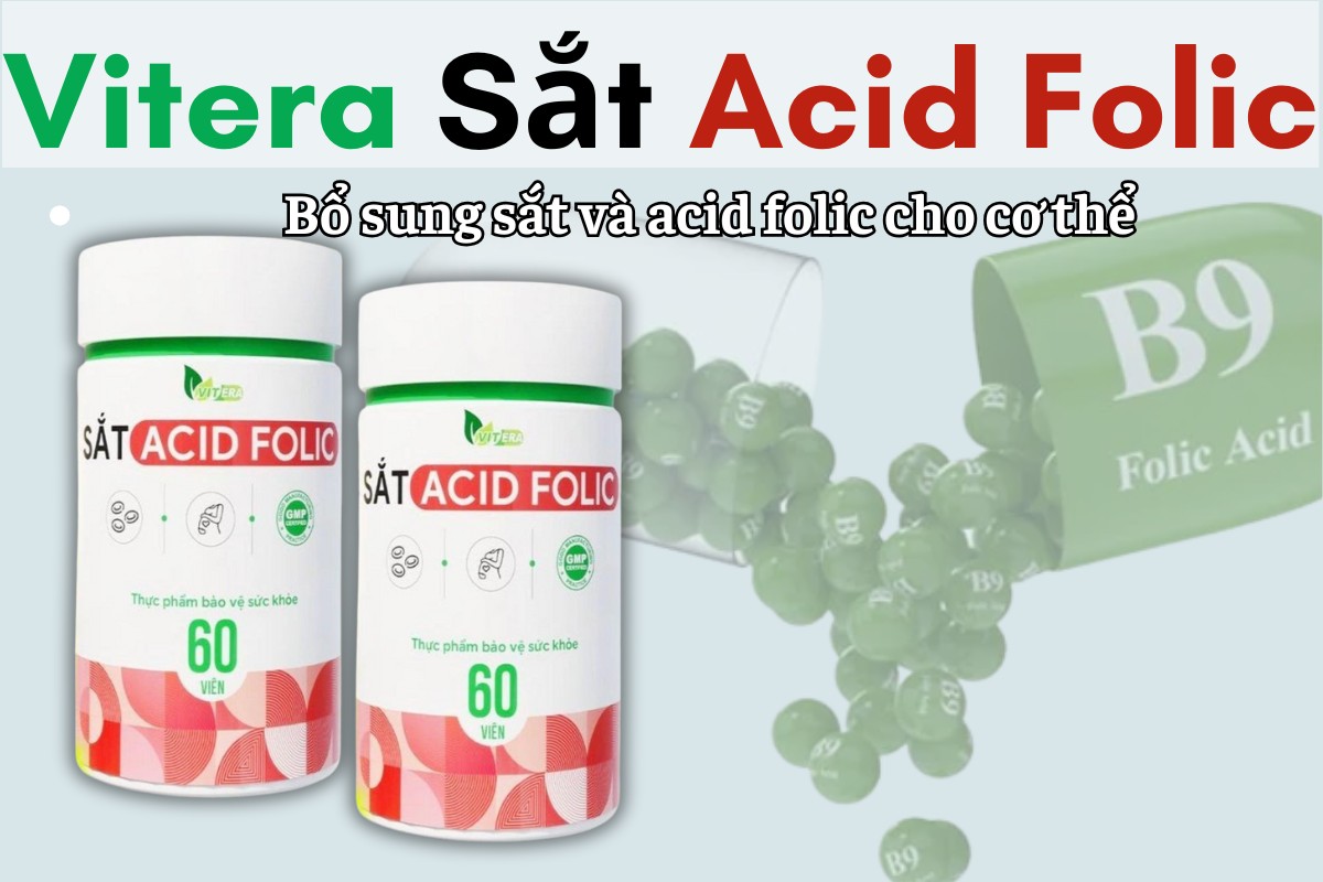 Vitera Sắt Acid Folic bổ sung sắt và acid folic