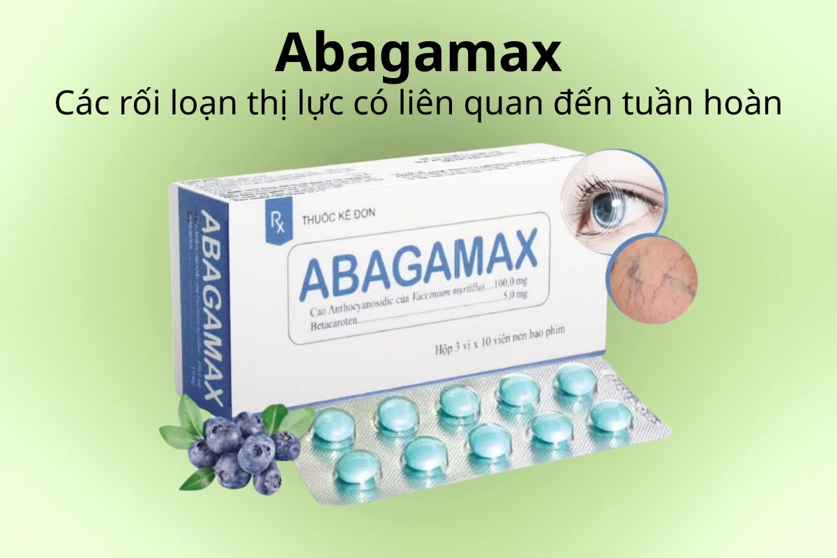 Abagamax 7 Abagamax hỗ trợ cải thiện các rối loạn thị lực có liên quan đến tuần hoàn