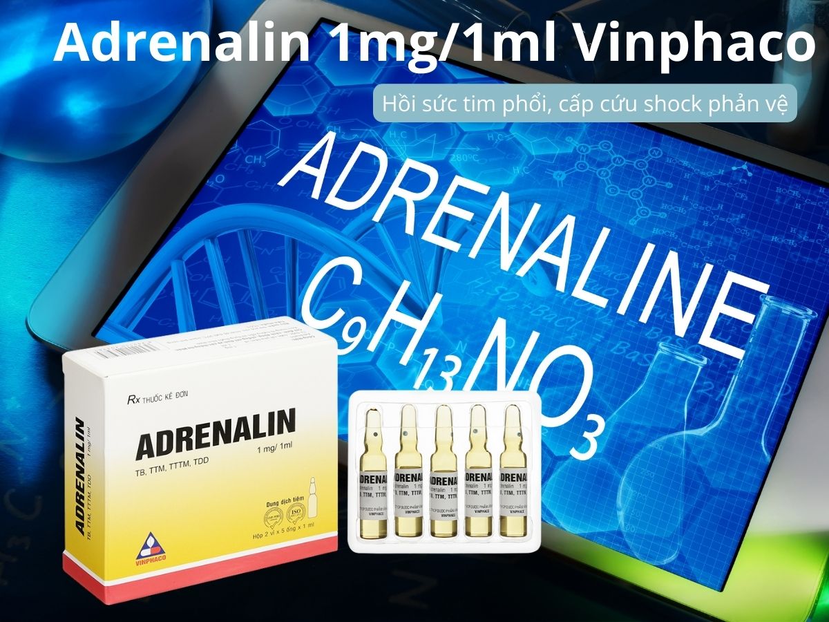 Adrenalin 1mg/1ml Vinphaco 12 Adrenalin 1mg/1ml Vinphaco