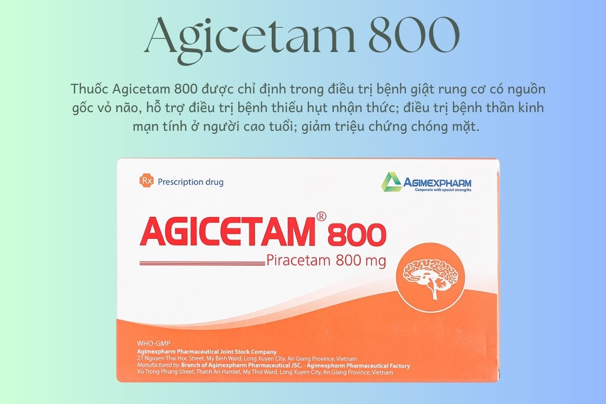 Agicetam 800 cải thiện triệu chứng chóng mặt