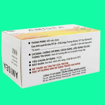 Thuốc Amisea 167mg Mediplantex có tác dụng hỗ trợ điều trị viêm gan mạn, xơ gan