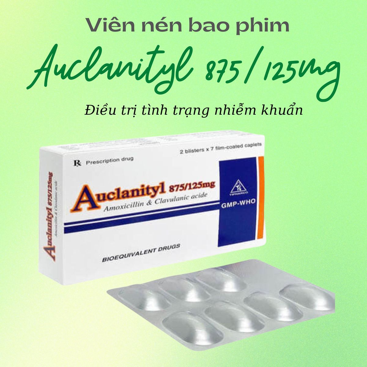 Auclanityl 875/125mg điều trị nhiễm khuẩn