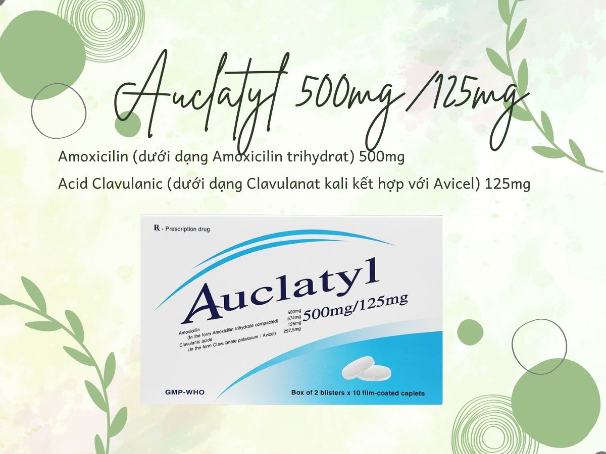 Auclatyl 500mg/125mg điều trị nhiễm khuẩn nặng đường hô hấp trên