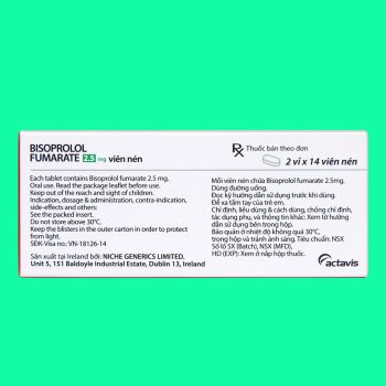 Bisoprolol Fumarate 2.5mg Actavis