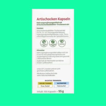 Bổ Gan Altapharma Artischocken Kapseln
