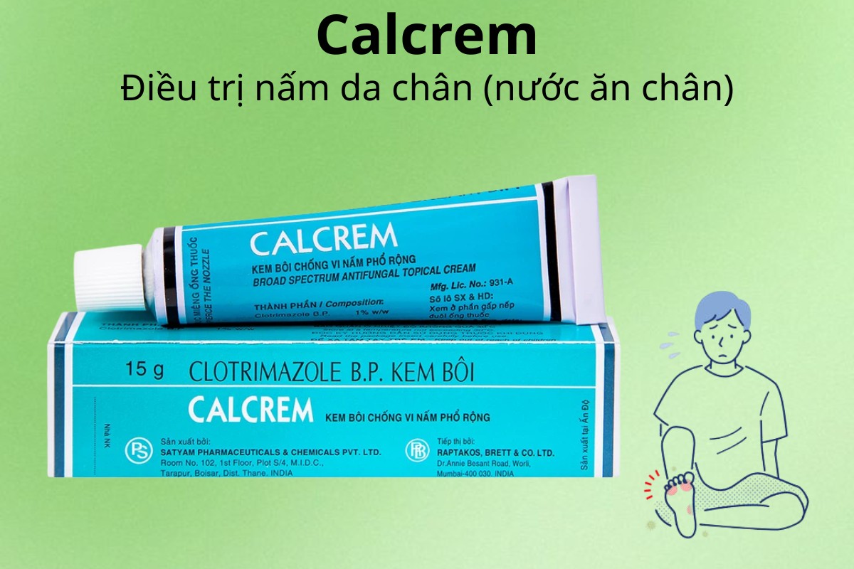 Calcrem 12 Calcrem điều trị nấm da chân (nước ăn chân)
