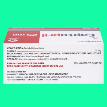 Captopril 25mg Domesco