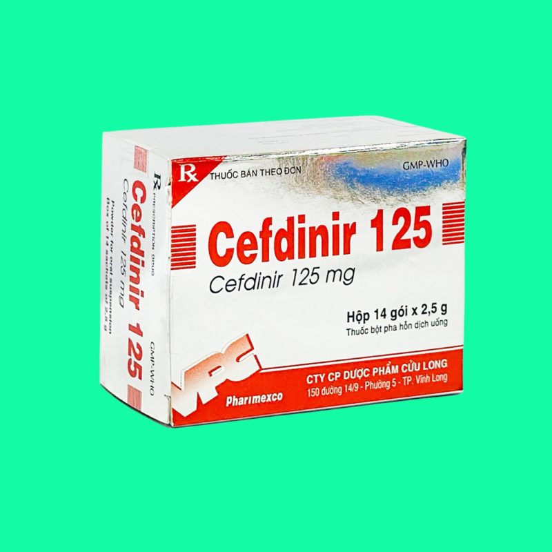 Thuốc Cefdinir 125 VPC điều trị viêm tai giữa cấp tính, viêm xoang hàm