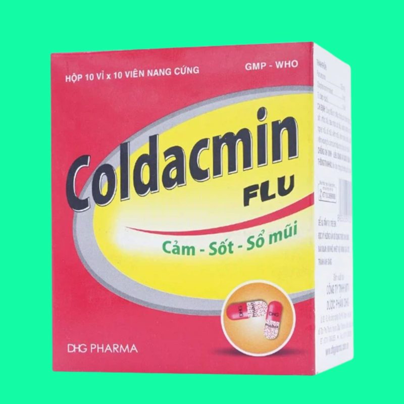 Thuốc Coldacmin Flu hộp 100 viên giảm triệu chứng cảm sốt, sổ mũi