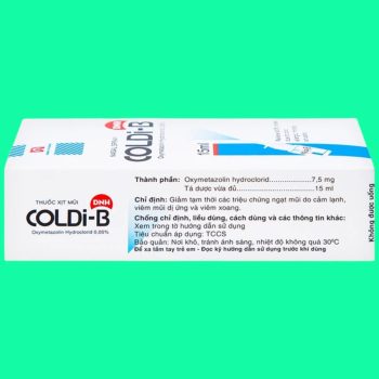 Thuốc xịt mũi Coldi-B có tác dụng giúp giảm ngạt mũi tạm thời