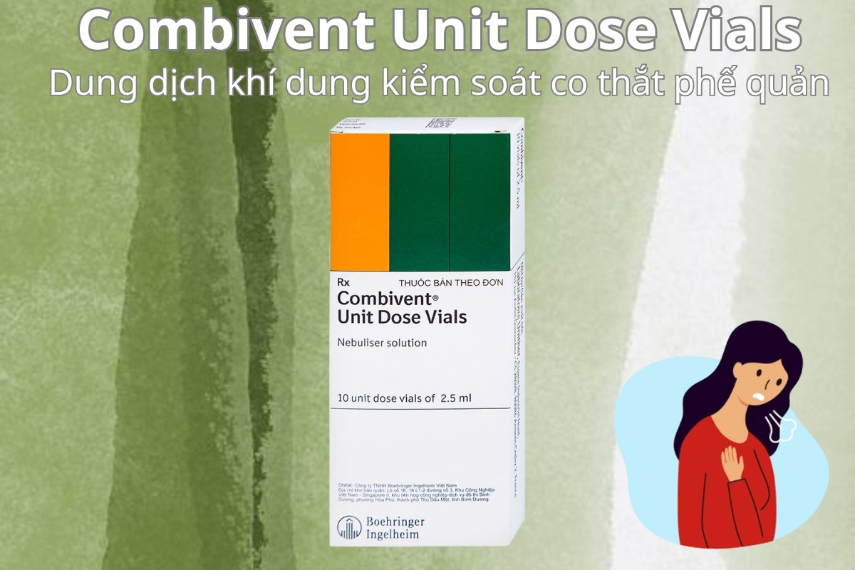 Combivent Unit Dose Vials dung dịch khí dung kiểm soát co thắt phế quản