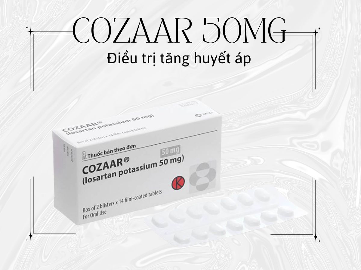 Cozaar 50mg 12 Cozaar 50mg điều trị tình trạng tăng huyết áp