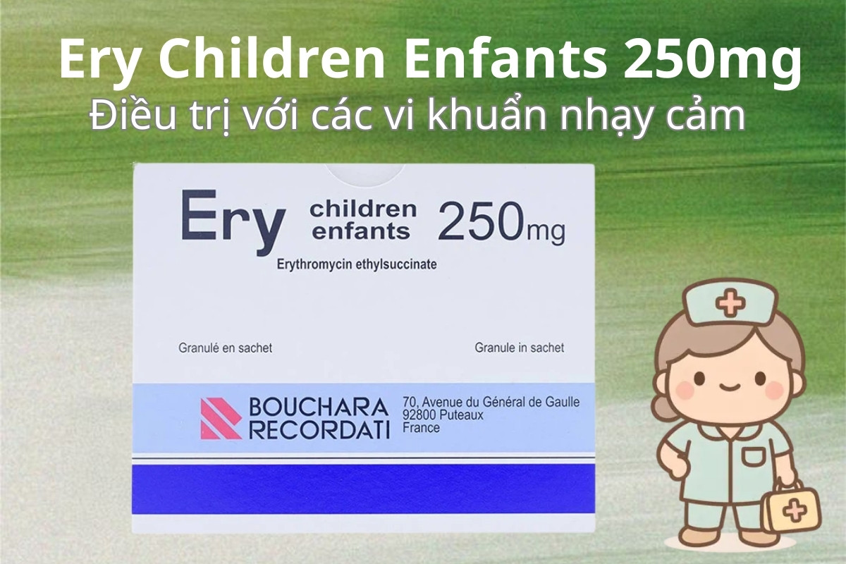 Ery Children Enfants 250mg điều trị nhiễm khuẩn