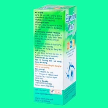 Dung dịch rửa mắt Eyemiru Wash Nitto Medic có tác dụng giúp làm sạch mắt