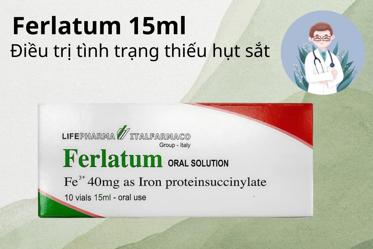 Ferlatum 15ml 7 Ferlatum 15ml điều trị tình trạng thiếu hụt sắt