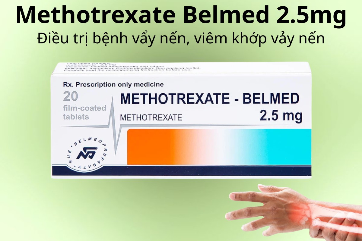 Methotrexate Belmed 2.5mg 12 Methotrexate Belmed 2.5mg điều trị vảy nến, viêm khớp vảy nến
