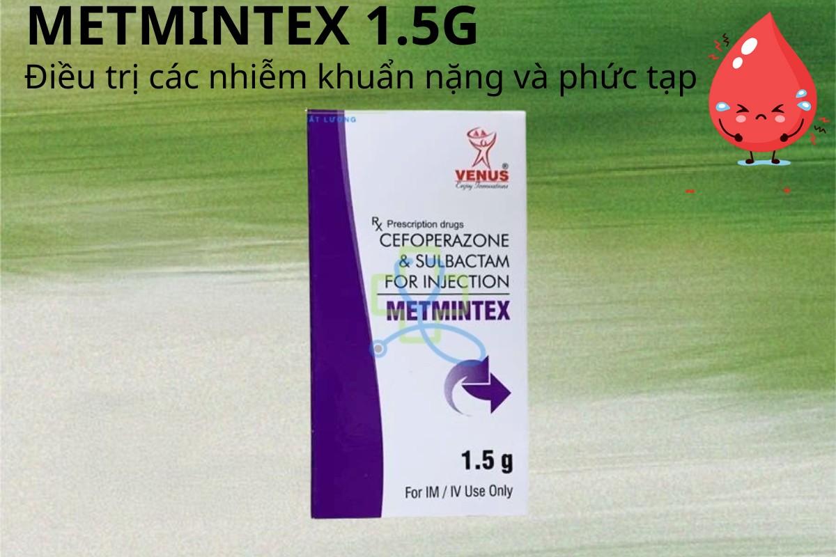 Metmintex 1.5g 6 Metmintex 1.5g điều trị các nhiễm khuẩn nặng và phức tạp