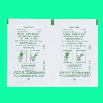 Thuốc Mitux 200mg DHG Pharma có tác dụng tiêu nhầy trong bệnh lý hô hấp