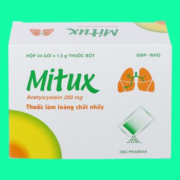 Thuốc Mitux 200mg DHG Pharma có tác dụng tiêu nhầy trong bệnh lý hô hấp