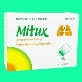 Thuốc Mitux 200mg DHG Pharma có tác dụng tiêu nhầy trong bệnh lý hô hấp