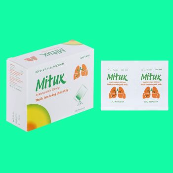 Thuốc Mitux 200mg DHG Pharma có tác dụng tiêu nhầy trong bệnh lý hô hấp