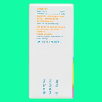Thuốc Mitux E 100mg DHG Pharma có tác dụng giúp tiêu nhầy trong các bệnh hô hấp
