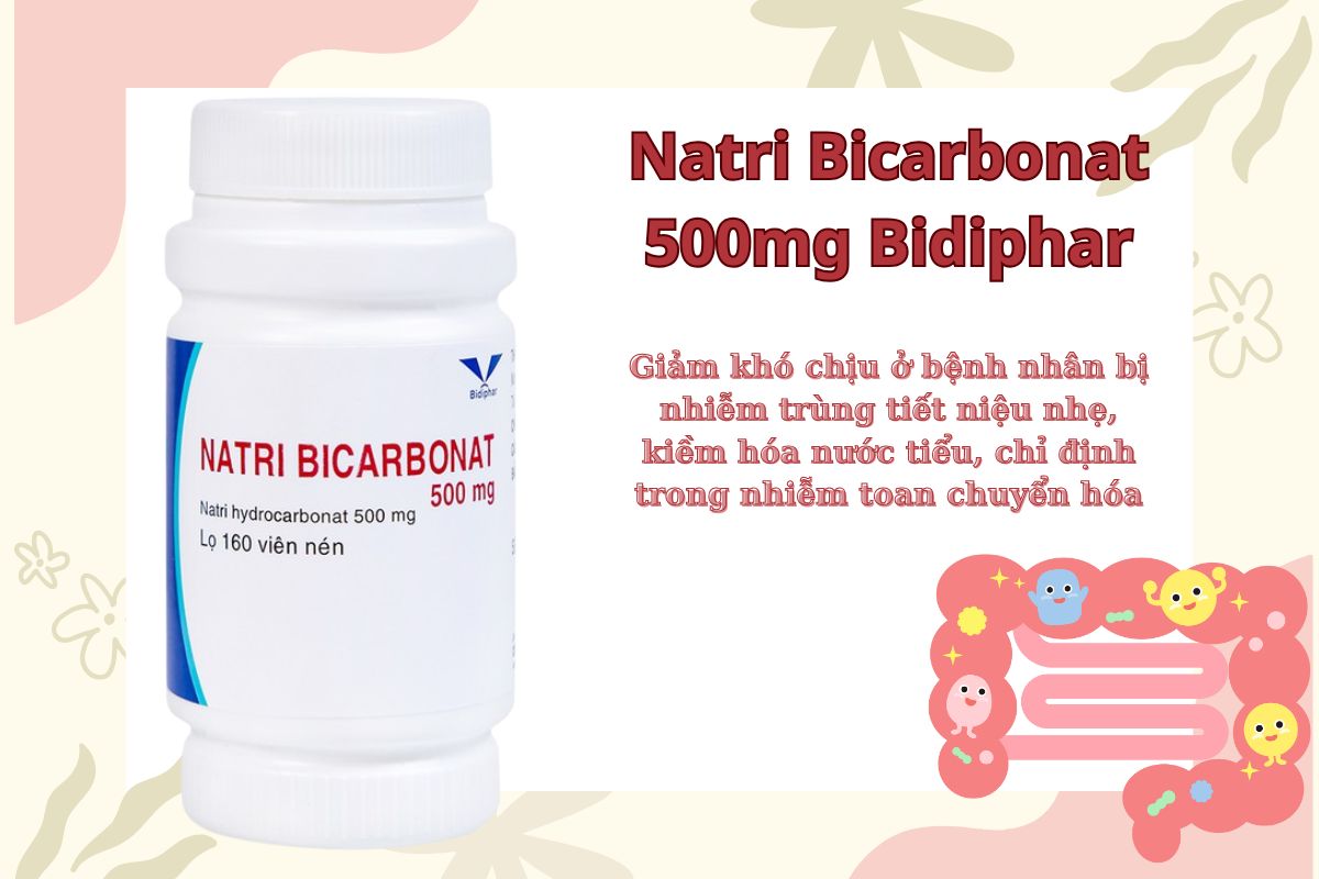 Natri Bicarbonat 500mg Bidiphar 8 Natri Bicarbonat 500mg Bidiphar