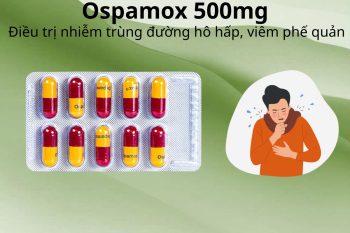 Ospamox 500mg điều trị nhiễm trùng đường hô hấp, viêm phế quản