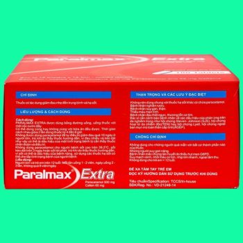 Thuốc Paralmax Extra 500mg/65mg Boston có tác dụng giảm đau nhẹ đến vừa và hạ sốt