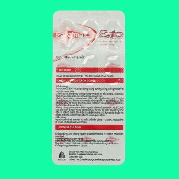 Thuốc Paralmax Extra 500mg/65mg Boston có tác dụng giảm đau nhẹ đến vừa và hạ sốt