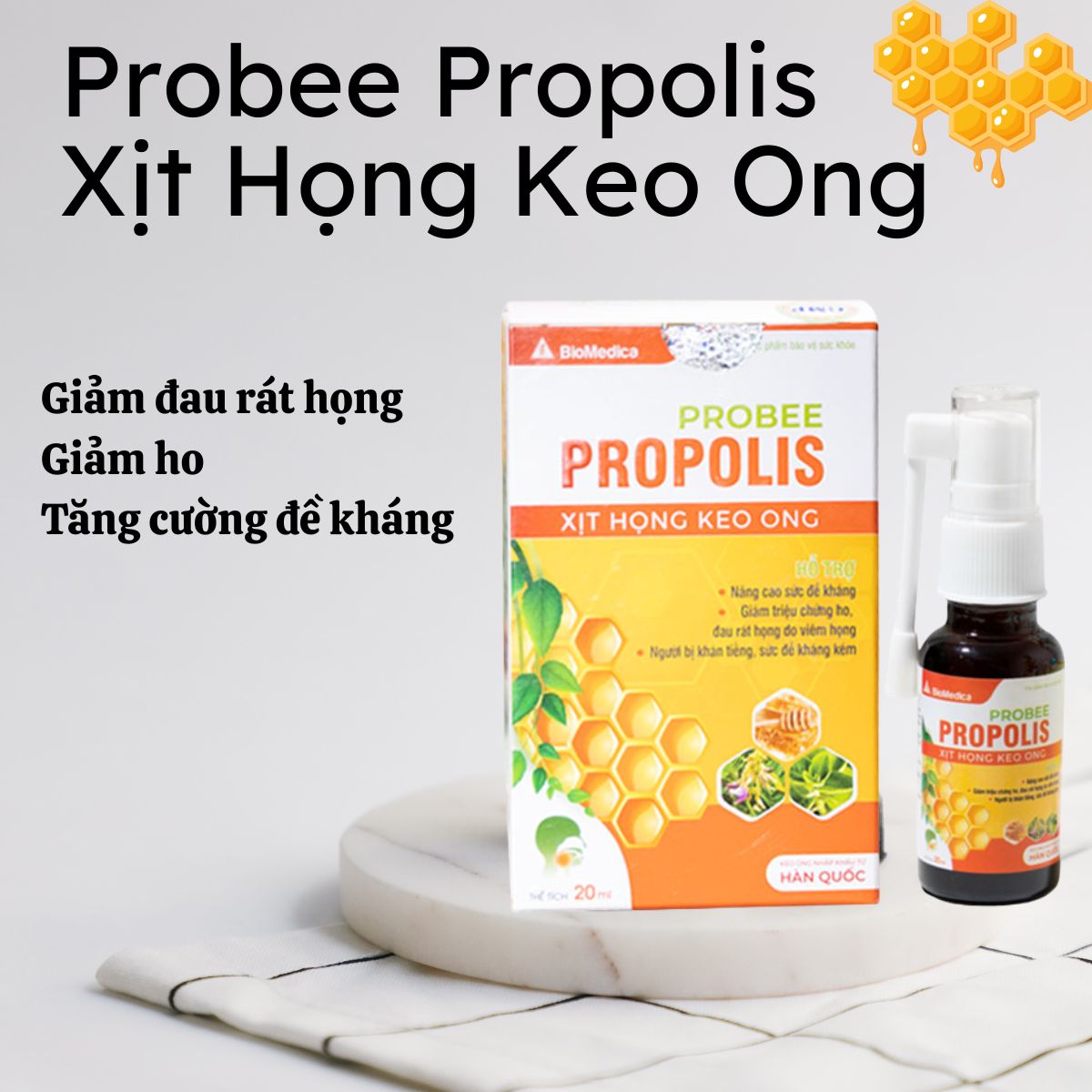 Probee Propolis Xịt Họng Keo Ong