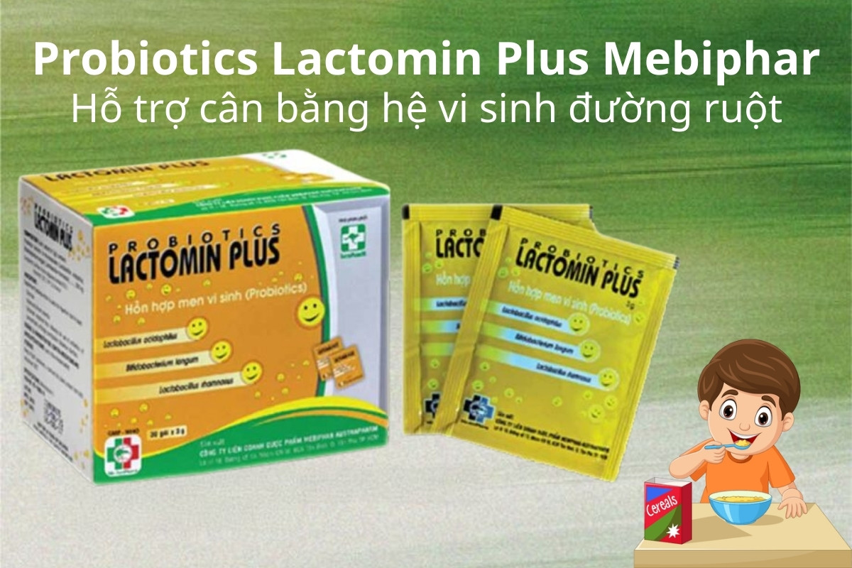 Probiotics Lactomin Plus Mebiphar hỗ trợ cân bằng hệ vi sinh đường ruột