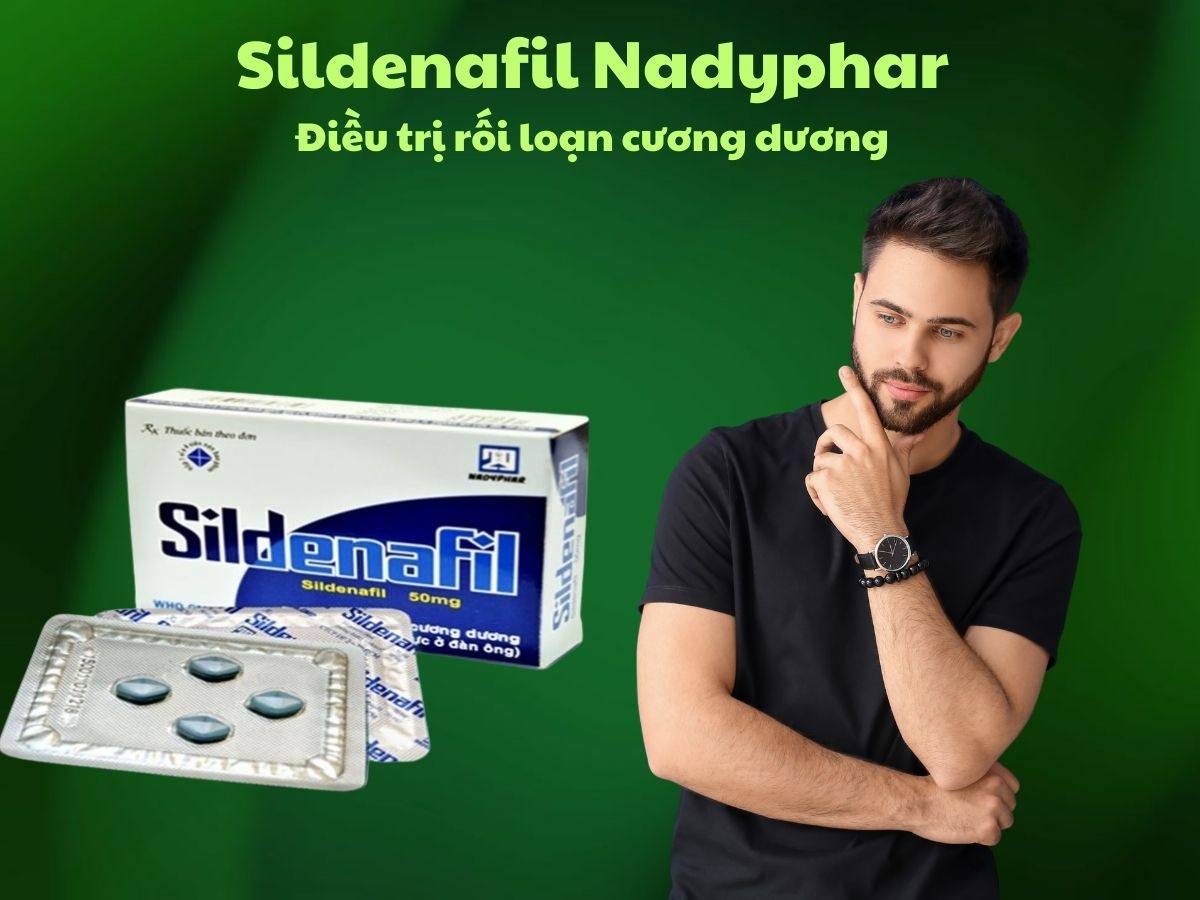 Thuốc Sildenafil 50mg Nadyphar có tác dụng điều trị rối loạn cương dương