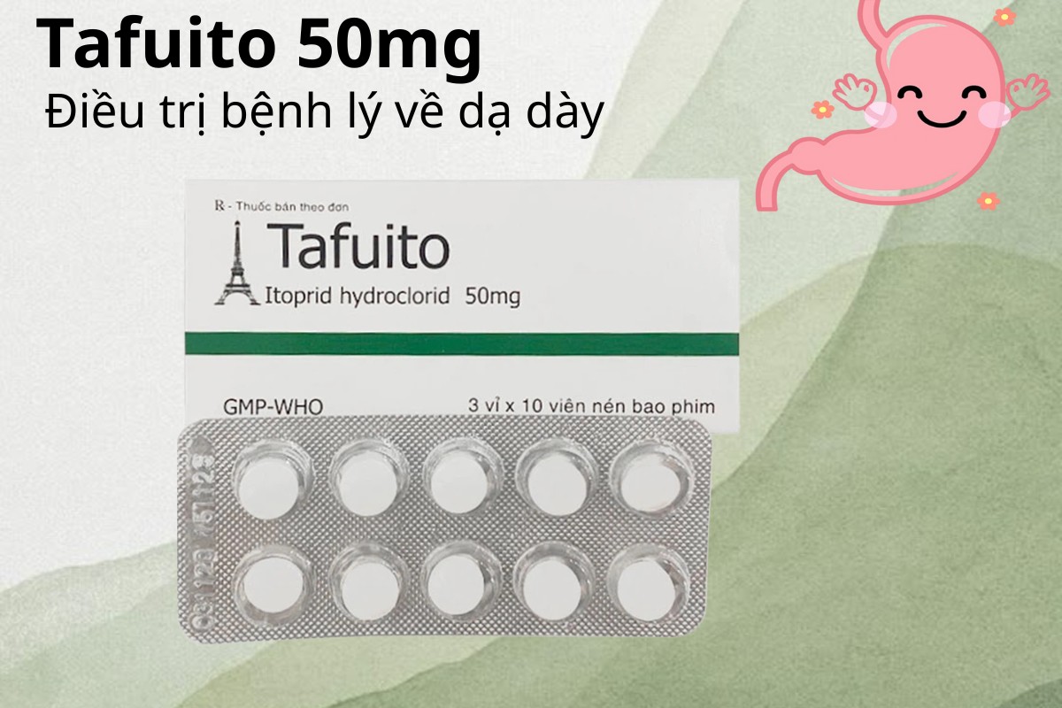 Tafuito 50mg 6 Tafuito 50mg điều trị bệnh lý về dạ dày