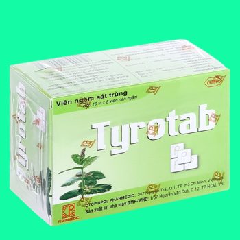 Viên ngậm sát trùng Tyrotab Pharmedic có tác dụng điều trị viêm họng, viêm amidan