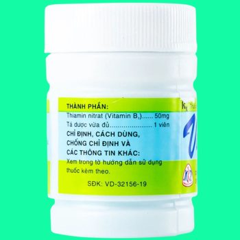 Thuốc Vitamin B1 Mekophar 50mg có tác dụng hỗ trợ điều trị bệnh tê phù